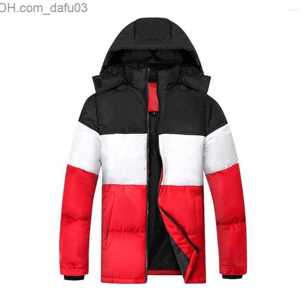 men's down parkas men's down autumn winter casual warm jacket men fashion hooded color matching cotton coat thick homme parka zipp, Black
men's down parkas men's down autumn winter casual warm jacket men fashion hooded color matching cotton coat thick homme parka zipp, Black