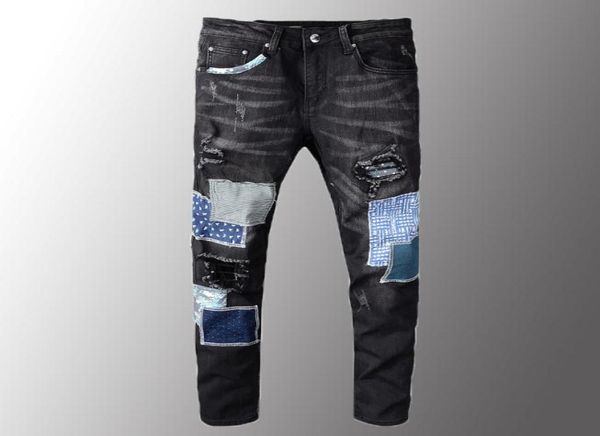 minglu mens jeans luxury men039s black patchwork ripped jeans streetwear patch design stretch denim pants slim skinny trousers8507547, Blue
minglu mens jeans luxury men039s black patchwork ripped jeans streetwear patch design stretch denim pants slim skinny trousers8507547, Blue