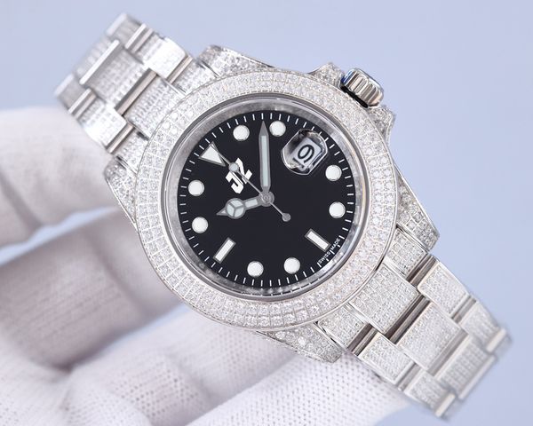 luxury full diamond men's luxury watch 41 mm original size automatic machinery, Slivery;brown
luxury full diamond men's luxury watch 41 mm original size automatic machinery, Slivery;brown