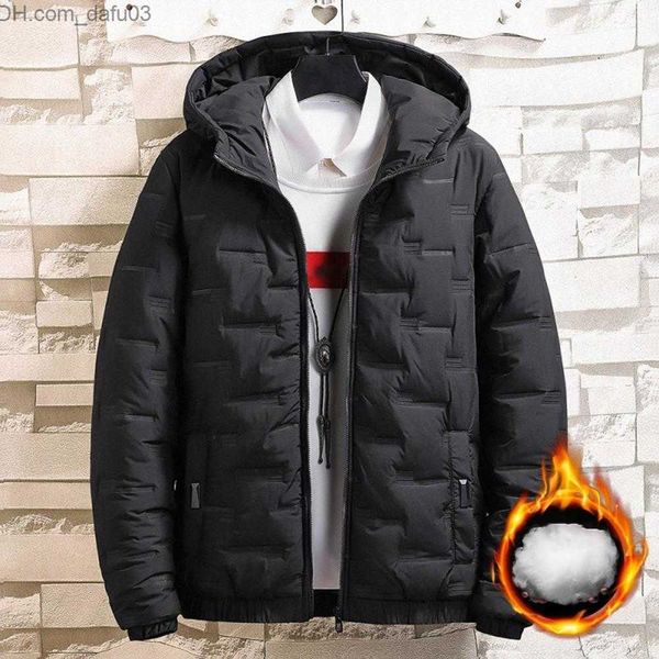 men's down parkas mens down parkas solid color hooded winter men windbreaker thicken cotton padded windproof temperament z230731, Black
men's down parkas mens down parkas solid color hooded winter men windbreaker thicken cotton padded windproof temperament z230731, Black