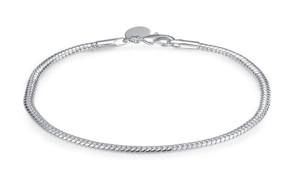 whole 925 sterling silver plated lobster charm bracelets lknspch1877484053, Black