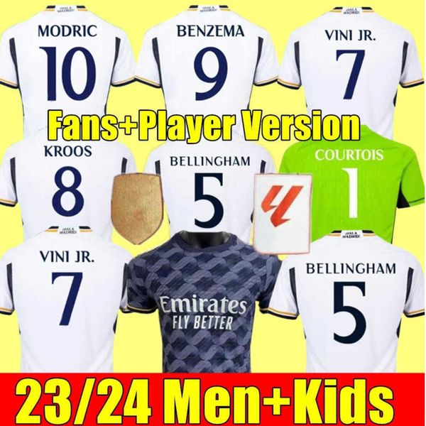 2023 bellingham vini jr soccer jerseys real tchouameni 23 24 football shirt joselu camavinga alaba rodrygo sleeve camisetas men kids kit tid, White;black
2023 bellingham vini jr soccer jerseys real tchouameni 23 24 football shirt joselu camavinga alaba rodrygo sleeve camisetas men kids kit tid, White;black