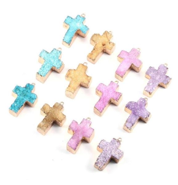 charms natural stone cross agate crystal bud gold plated pendant for jewelry makingdiy necklace earring accessories gems gift1pc5856030, Bronze;silver
charms natural stone cross agate crystal bud gold plated pendant for jewelry makingdiy necklace earring accessories gems gift1pc5856030, Bronze;silver
