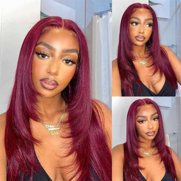 synthetic wigs burgundy lace wigs for women synthetic layered straight cut glueless t part 99j colored hair cosplay 230227, Black
synthetic wigs burgundy lace wigs for women synthetic layered straight cut glueless t part 99j colored hair cosplay 230227, Black