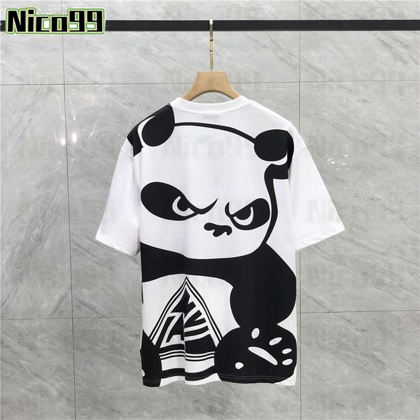 23ss panda pattern letters white cotton loose round neck versatile trend casual large size men and women short sleeve, White;black
23ss panda pattern letters white cotton loose round neck versatile trend casual large size men and women short sleeve, White;black