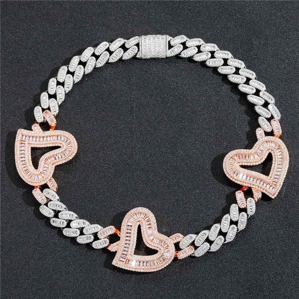 16mm iced out diamond cuban link chain with hollow heart necklace for men women hip hop jewelry, Silver
16mm iced out diamond cuban link chain with hollow heart necklace for men women hip hop jewelry, Silver