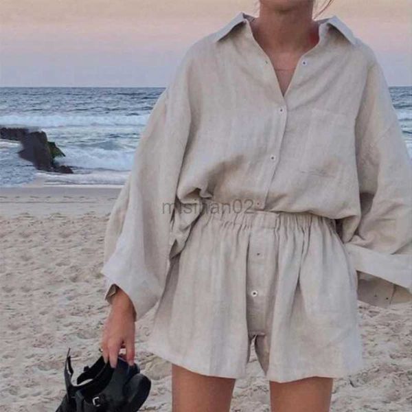 women's sleep lounge two piece set women home suit 2023 cotton linen shorts pajamas sets vintage boho shirt high waist loose shorts set
women's sleep lounge two piece set women home suit 2023 cotton linen shorts pajamas sets vintage boho shirt high waist loose shorts set