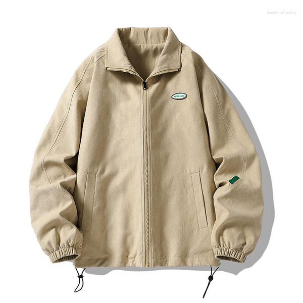 men's jackets 2023 stand-up collar jacket vintage loose lapel bomber korean streetwear zip student casual, Black;brown
men's jackets 2023 stand-up collar jacket vintage loose lapel bomber korean streetwear zip student casual, Black;brown
