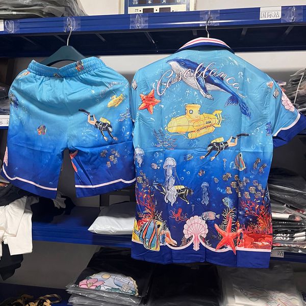 mens casual shirts 3xl men women casablanca short sleeve shirt set blue gradient sea world print hawaiian casablanca shorts suit 230726, White;black
mens casual shirts 3xl men women casablanca short sleeve shirt set blue gradient sea world print hawaiian casablanca shorts suit 230726, White;black
