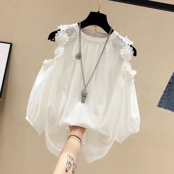 womens blouses shirts summer ladies fashion korean loose casual short sleeves retro chiffon blouse off shoulder solid allmatch n48 230726, White
womens blouses shirts summer ladies fashion korean loose casual short sleeves retro chiffon blouse off shoulder solid allmatch n48 230726, White