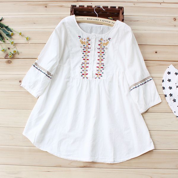 womens blouses shirts japanese sweet ethnic embroidery three quarter sleeve shirt women spring mori girl cotton white loose chic blouse 2307
womens blouses shirts japanese sweet ethnic embroidery three quarter sleeve shirt women spring mori girl cotton white loose chic blouse 2307