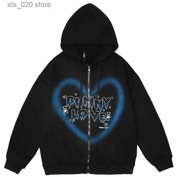 women's hoodies sweatshirts y2k zip-up hoodie 2021 women hip hop streetwear graffiti heart letter bear print sweatshirt autumn harajuku, Black 
women's hoodies sweatshirts y2k zip-up hoodie 2021 women hip hop streetwear graffiti heart letter bear print sweatshirt autumn harajuku, Black