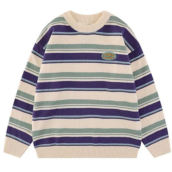 men's sweaters japanese patchwork striped sweater men knitwears 2023 winter retro vintage harajuku pullover knit embroidery knitted 230, White;black
men's sweaters japanese patchwork striped sweater men knitwears 2023 winter retro vintage harajuku pullover knit embroidery knitted 230, White;black