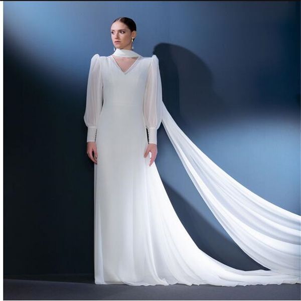 ivory v neck puff sleeves wedding dresses 2023 a line chiffon long long wear saudi arabia bridal gowns new arrival 2023, White
ivory v neck puff sleeves wedding dresses 2023 a line chiffon long long wear saudi arabia bridal gowns new arrival 2023, White