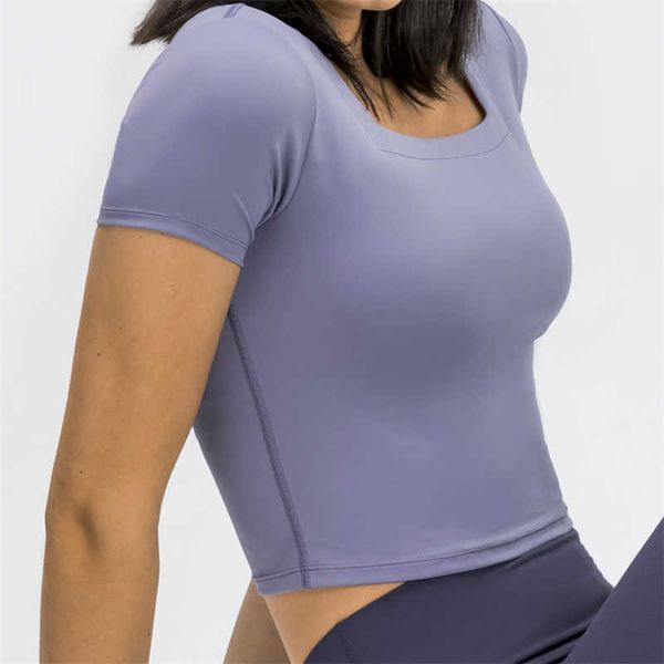 lulu t-shirt women's with built in bra short sleeve summer tee brushed summer square neck compression sport shirts woman
lulu t-shirt women's with built in bra short sleeve summer tee brushed summer square neck compression sport shirts woman