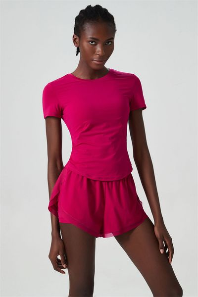 lu womens tshirt yoga outfits one set summer +shorts suit exercise short sleeve close-fitting fitness wear running elastic shirt sportswear
lu womens tshirt yoga outfits one set summer +shorts suit exercise short sleeve close-fitting fitness wear running elastic shirt sportswear