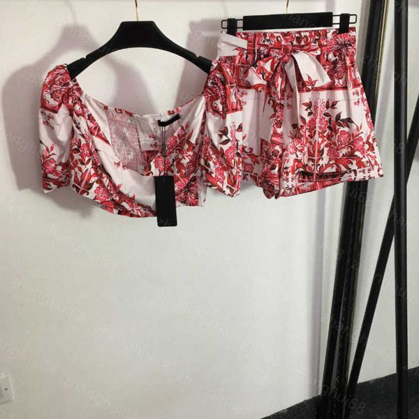 23ss casual suit women pants sets womens designer clothing vintage print bubble short sleeve short tank lace-up waist shorts sets women clot, White
23ss casual suit women pants sets womens designer clothing vintage print bubble short sleeve short tank lace-up waist shorts sets women clot, White