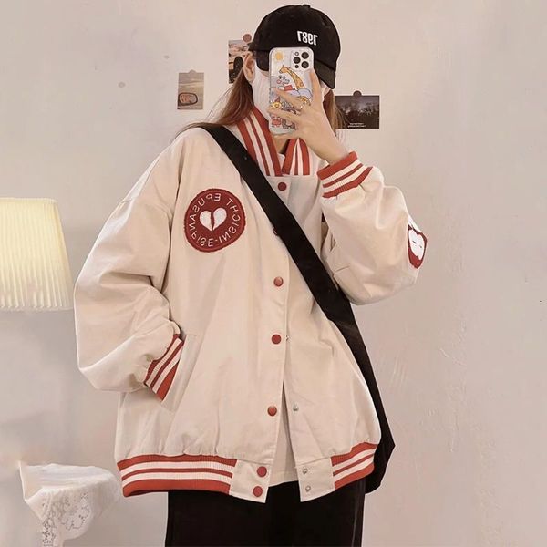 women's jackets harajuku letter embroidery american baseball outerwear long sleeve preppy style coat y2k loose vintage bomber 230726, Black;brown
women's jackets harajuku letter embroidery american baseball outerwear long sleeve preppy style coat y2k loose vintage bomber 230726, Black;brown