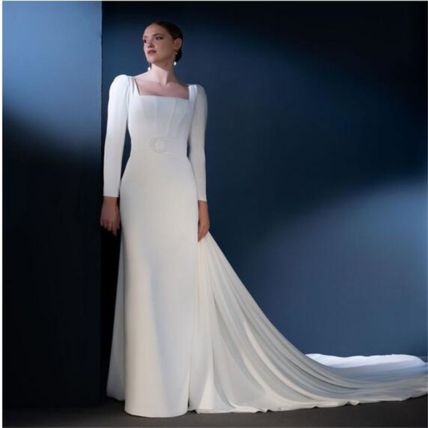 white a line vintage wedding dresses plus size woman bride robe for wedding bridal gowns muslim long sleeves simple bridal gowns
white a line vintage wedding dresses plus size woman bride robe for wedding bridal gowns muslim long sleeves simple bridal gowns