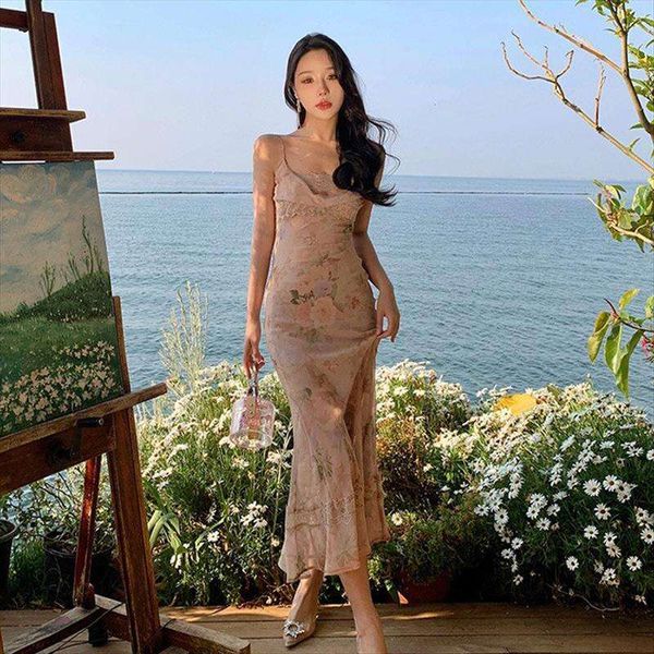 french elegant modern nude pink lace chiffon hips long dress womens summer floral fishtail strap, Black;gray
french elegant modern nude pink lace chiffon hips long dress womens summer floral fishtail strap, Black;gray
