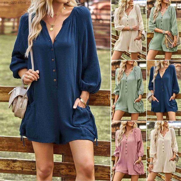 women's jumpsuits rompers solid color jumpsuit women's 2023 summer loose fitting casual jumpsuit shorts t230727, Black;white
women's jumpsuits rompers solid color jumpsuit women's 2023 summer loose fitting casual jumpsuit shorts t230727, Black;white