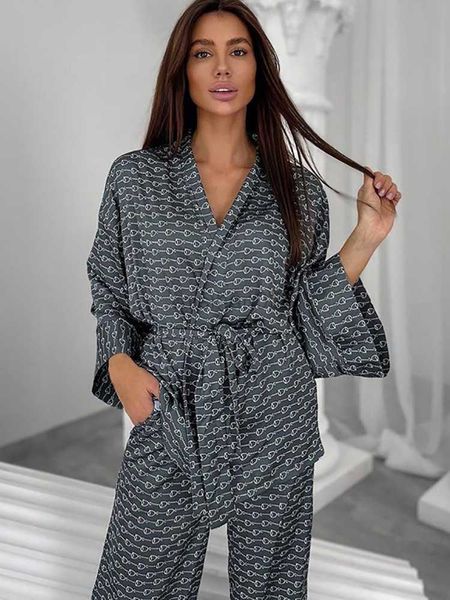 women's sleep lounge linad print women's home clothes 2 piece sets loose three quarter sleeve sleepwear female casual trouser suit
women's sleep lounge linad print women's home clothes 2 piece sets loose three quarter sleeve sleepwear female casual trouser suit