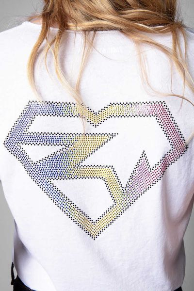 zadig voltaire designer tee shirt back superman color drill u-neck button women short sleeve t-shirtt shirt oversized polos classic fashion, White
zadig voltaire designer tee shirt back superman color drill u-neck button women short sleeve t-shirtt shirt oversized polos classic fashion, White