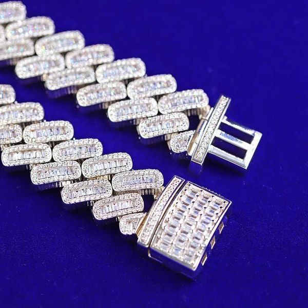 handmade luxury iced out moissanite cuban chain 20mm baguette vvs diamond hip hop necklace link for mens rapper, Silver
handmade luxury iced out moissanite cuban chain 20mm baguette vvs diamond hip hop necklace link for mens rapper, Silver