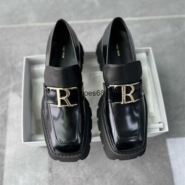 2023 the row new women's shoes metal buckle square head slip on slip-on shoe comfortable sponge platform thick soled single shoes, Black
2023 the row new women's shoes metal buckle square head slip on slip-on shoe comfortable sponge platform thick soled single shoes, Black