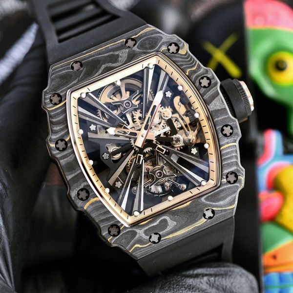 2023 mens skeleton luxury watch carbon fibre case richa milles automatic mechanical rm12-01 eta watch blue rubber strap sapphire glass hollo, Slivery;brown
2023 mens skeleton luxury watch carbon fibre case richa milles automatic mechanical rm12-01 eta watch blue rubber strap sapphire glass hollo, Slivery;brown