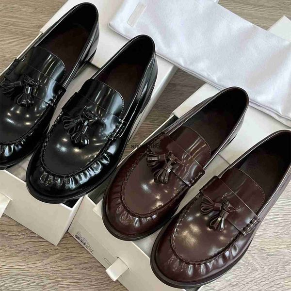 the row lantern pendant tassel slip-on shoe slip on english style small leather shoes flat sole single shoes casual women's shoes, Black
the row lantern pendant tassel slip-on shoe slip on english style small leather shoes flat sole single shoes casual women's shoes, Black