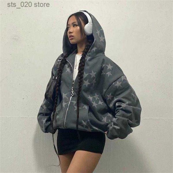 women's hoodies sweatshirts vintage star pattern men fairy grunge long sleeve zipper jacket harajuku oversize streetwear y2k clothes t2, Black
women's hoodies sweatshirts vintage star pattern men fairy grunge long sleeve zipper jacket harajuku oversize streetwear y2k clothes t2, Black