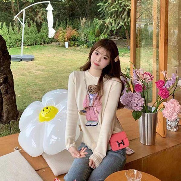 women's sweaters 2023 cartoon women bear sweater winter clothing fashion long sleeve knitted pullover cotton coat 230727, White;black
women's sweaters 2023 cartoon women bear sweater winter clothing fashion long sleeve knitted pullover cotton coat 230727, White;black