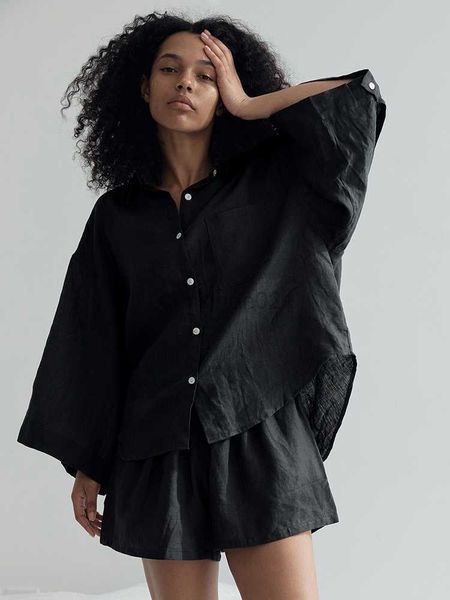 women's sleep lounge hiloc black cotton sleepwear single breasted loose pajamas for women nightie three quarter sleeve nightwear female
women's sleep lounge hiloc black cotton sleepwear single breasted loose pajamas for women nightie three quarter sleeve nightwear female