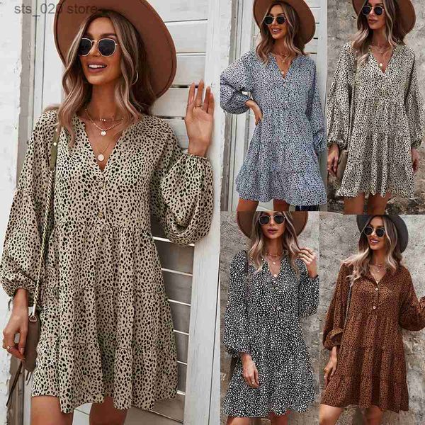 basic casual dresses long sleeved fashionable women's 2022 spring/summer leopard print dress t230727, Black;gray
basic casual dresses long sleeved fashionable women's 2022 spring/summer leopard print dress t230727, Black;gray