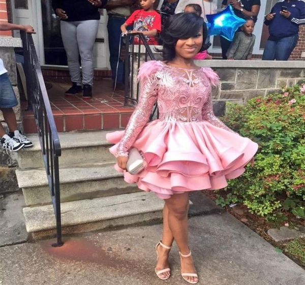 pink tiered 2019 short prom dresses long sleeves a line sheer jewel neck sequined cocktail dress knee length feather party gowns4134839, Black
pink tiered 2019 short prom dresses long sleeves a line sheer jewel neck sequined cocktail dress knee length feather party gowns4134839, Black
