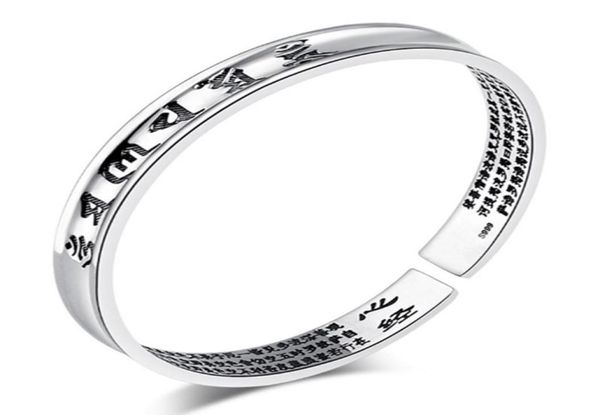 925 sterling silver items jewelry wedding charm bracelets bangle carven blessing heart sutra words new arrival5161051, Black
925 sterling silver items jewelry wedding charm bracelets bangle carven blessing heart sutra words new arrival5161051, Black