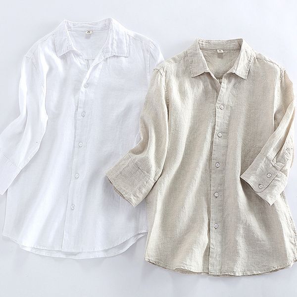 mens casual shirts pure linen white shirt with 74 sleeve loose material thin breathable solid color clothing middle 230726, White;black
mens casual shirts pure linen white shirt with 74 sleeve loose material thin breathable solid color clothing middle 230726, White;black