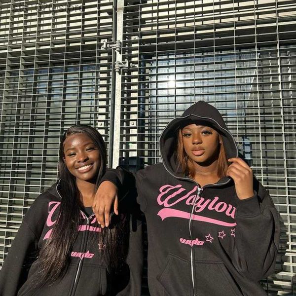 women's hoodies sweatshirts 2023europe and the united states streethip hop retro hoodie female letter printed harajuku loose y2k zipper, Black
women's hoodies sweatshirts 2023europe and the united states streethip hop retro hoodie female letter printed harajuku loose y2k zipper, Black