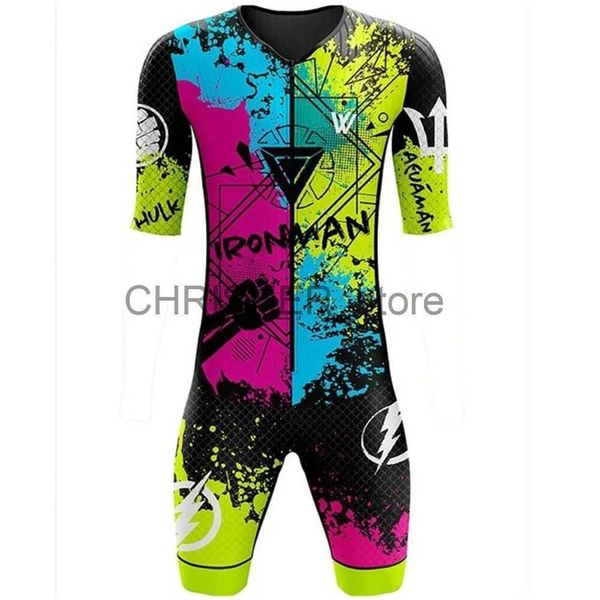 Image of Cycling Jersey Sets Vv Sports Design Mans Short Sleeve Triathlon Roupa Ciclismo Masculino Cycling Skinsuit Pro Team Clothing Speedsuit High Quality x0727