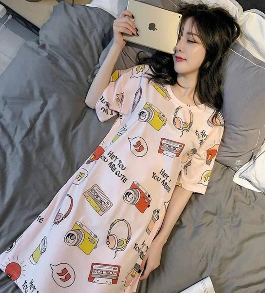 women039s summer thin loose cute student cartoon nightdress ladies summer shortsleeved home service8158613, Black;gray
women039s summer thin loose cute student cartoon nightdress ladies summer shortsleeved home service8158613, Black;gray