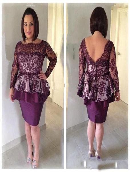 plus size elegant lace knee length mother of the bride dresses peplum bateau long sleeves mother dresses short party formal gown6895646, Black;red
plus size elegant lace knee length mother of the bride dresses peplum bateau long sleeves mother dresses short party formal gown6895646, Black;red