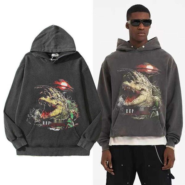 men's sweatshirt designer american vintage destroyed crocodile print pattern high street loose aged hooded sweatshirt men's and wo, Black
men's sweatshirt designer american vintage destroyed crocodile print pattern high street loose aged hooded sweatshirt men's and wo, Black