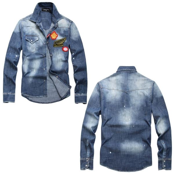 men's shirt denim dsquare luxury designer denim dsquare embroidery sky blue d2 personality vintage male decoration body male dsq8805, White;black
men's shirt denim dsquare luxury designer denim dsquare embroidery sky blue d2 personality vintage male decoration body male dsq8805, White;black