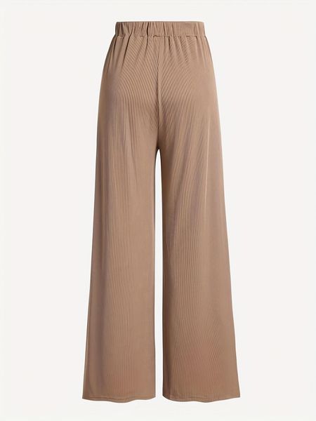 women's pants women designer wide leg pants ribbed high-waisted slacks with wide legs and slackselastic waist in spring and summer suns, Black;white
women's pants women designer wide leg pants ribbed high-waisted slacks with wide legs and slackselastic waist in spring and summer suns, Black;white