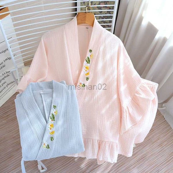 women's sleep lounge new japanese ladies kimono pajamas spring thin cotton crepe sleepwear solid embroidery lounge wear thin loose 2 pi
women's sleep lounge new japanese ladies kimono pajamas spring thin cotton crepe sleepwear solid embroidery lounge wear thin loose 2 pi