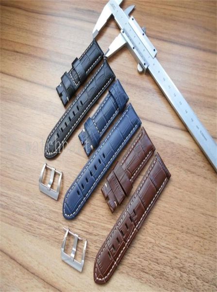watchpart watchband handmade genuine leather watch strap with pin buckle fit pam watch in 24mm black brown blue mens watches8958096 
watchpart watchband handmade genuine leather watch strap with pin buckle fit pam watch in 24mm black brown blue mens watches8958096