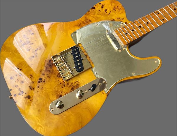 tl electric guitar body birch fingerboard, maple yellow pickguard, gold hardware, new
tl electric guitar body birch fingerboard, maple yellow pickguard, gold hardware, new
