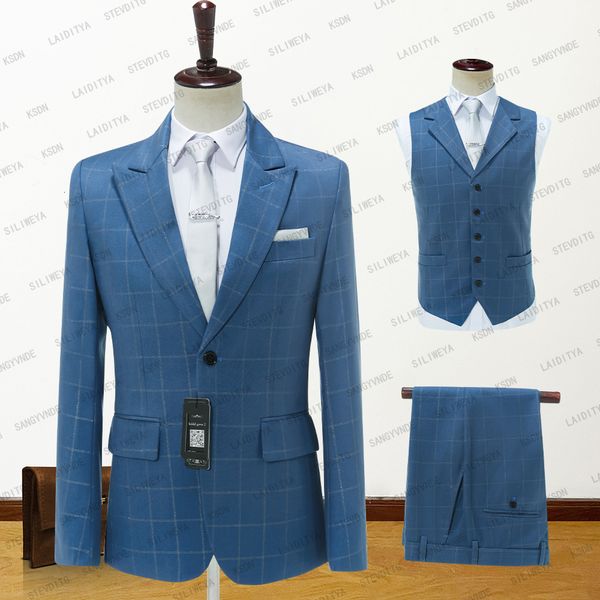 mens suits blazers men dress blazer pants vest 3 pcs set male wedding spring business formal blue plaid suit luxury slim fit coat trousers 2, White;black
mens suits blazers men dress blazer pants vest 3 pcs set male wedding spring business formal blue plaid suit luxury slim fit coat trousers 2, White;black