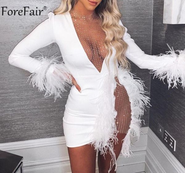forefair v neck feather diamond dress white black women long sleeve autumn winter club see through mini party dresses6882297, Black;gray
forefair v neck feather diamond dress white black women long sleeve autumn winter club see through mini party dresses6882297, Black;gray